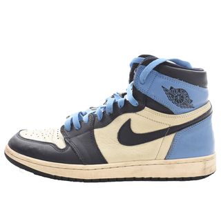 ナイキ(NIKE)のNIKE ナイキ AIR JORDAN1 RETRO HIGH OG OBSIDIAN UNIVERSITY BLUE エアジョーダン1 レトロ ハイカットスニーカー シューズ オブシディアン ブルー US10/28cm 555088-140(スニーカー)