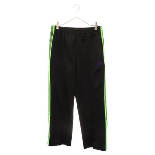 ニードルス(Needles)のNeedles ニードルス 22SS × STUDIOUS 別注 Track Pant - Poly Smooth トラックストレートパンツポリスムース ブラック/ライトグリーン KP341(その他)