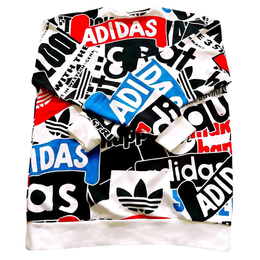 adidas - アディダス 大きいサイズ 希少 ロゴづくし トレーナー adidas - アディダス 大きいサイズ 希少 ロゴづくし トレーナー