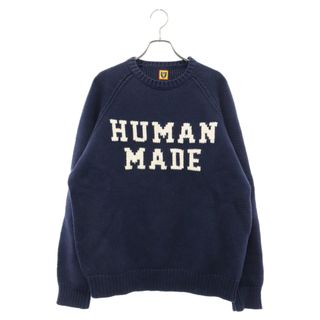 HUMAN MADE - HUMAN MADE ヒューマンメイド BEAR RAGLAN KNIT SWEATER ベアーラグランニットセーター ネイビー