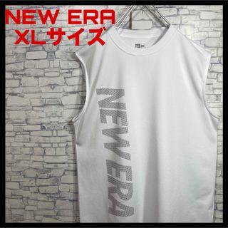 NEW ERA - NEW ERA ニューエラ　デカロゴ　タンクトップ　XLサイズ　白　古着