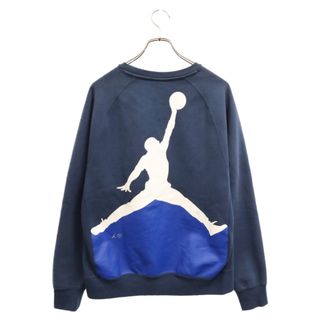 ナイキ(NIKE)のNIKE ナイキ JORDAN ジョーダン×FRAGMENT DESIGN AS M J FG FLC CREW バッグプリント プルオーバースウェット トレーナー DA2989-414 ブルー(スウェット)