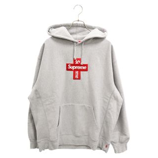 シュプリーム(Supreme)のSUPREME シュプリーム 20AW Cross Box Logo Hooded Sweatshirt クロスボックスロゴ スウェット プルオーバーパーカー グレー(パーカー)