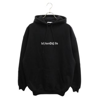 バレンシアガ(Balenciaga)のBALENCIAGA バレンシアガ シンボリックロゴオーバーサイズスウェットプルオーバーパーカー ブラック 578135 TIV51(パーカー)