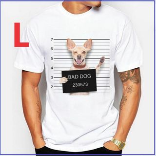 アニマルTシャツ ドッグ・犬半袖Tシャツ Lsize　ユニセックス(Tシャツ/カットソー(半袖/袖なし))