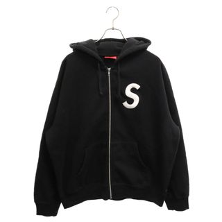 Supreme - SUPREME シュプリーム 23AW S Logo Zip Up Hooded Sweatshirt Sロゴ ジップアップパーカー コットンフーディー ブラック