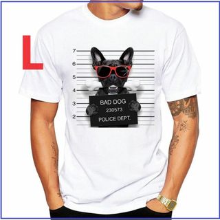 アニマルTシャツ ドッグ・犬半袖Tシャツ Lsize　ユニセックス(Tシャツ/カットソー(半袖/袖なし))