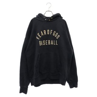 フィアオブゴッド(FEAR OF GOD)のFEAR OF GOD フィアオブゴッド SEVENTH COLLECTION Baseball Hoody 7thコレクション ベースボール フーディ プルオーバーパーカー ブラック FG50-046(パーカー)