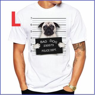 アニマルTシャツ ドッグ・犬半袖Tシャツ Lsize　ユニセックス(Tシャツ/カットソー(半袖/袖なし))