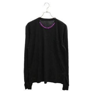 クロムハーツ(Chrome Hearts)のCHROME HEARTS クロムハーツ Neck Logo L/S Tee ネックロゴ長袖Tシャツ ブラック/ピンク(Tシャツ/カットソー(七分/長袖))