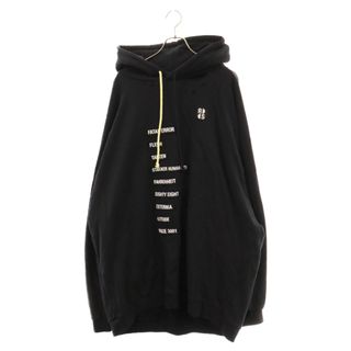 RAF SIMONS - RAF SIMONS ラフシモンズ 22SS Big Fit Patched Hoodie ビッグ フィット パッチド フーディー スマイリー デストロイ オーバー スウェット パーカー ブラック 224-175-19003-0099