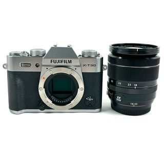 富士フイルム X-T30 XF 18-55mm レンズキット シルバー 中古(ミラーレス一眼)