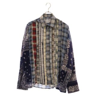 ニードルス(Needles)のNeedles ニードルス 21AW × MIYAGI HIDETAKA FLANNEL SHIRT RIBBON WIDE SHIRT ×ミヤギ ヒデタカ フランネル リボン ワイド長袖シャツ マルチ J0449(シャツ)