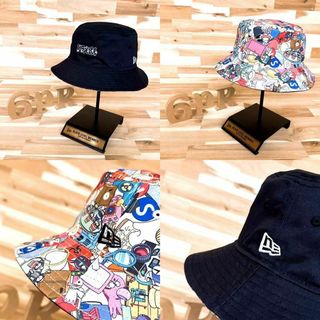 ニューエラー(NEW ERA)のレア【ニューエラ×ドラえもん】限定コラボ リバーシブル ハット 紺×カラフル(ハット)