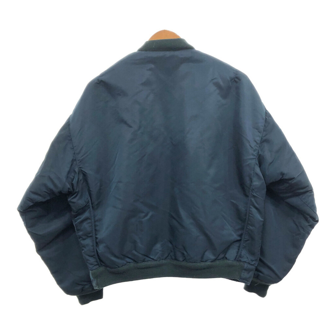 schott(ショット)のSchott ショット MA-1 フライトジャケット ミリタリー ネイビー (メンズ L) 中古 古着 Q5391 メンズのジャケット/アウター(ミリタリージャケット)の商品写真