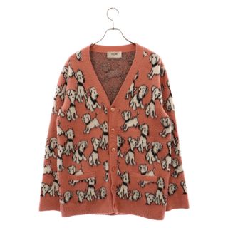 セリーヌ(celine)のCELINE セリーヌ 22SS Amy Dorian Artist Jacquard Cardigan In Brushed Cotton 2A94W531Q エイミー・ドリアン ブラッシュドコットンアーティストジャガードカーディガン ピンク(カーディガン)