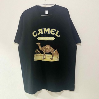 CAMEL タバコ Tシャツ XLサイズ キャメル tee ブラック アメカジ(Tシャツ/カットソー(半袖/袖なし))