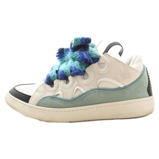 ランバン(LANVIN)のLANVIN ランバン CURB SNEAKERS カーブ スウェードトリム レースアップ ローカット スニーカー ホワイト EU39(スニーカー)