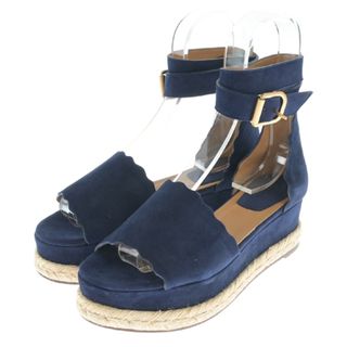 クロエ(Chloe)のChloe クロエ サンダル EU36(22.5cm位) 紺 【古着】【中古】(サンダル)