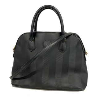 FENDI - ★SALE 【4ia0305】フェンディ ツーウェイバッグ/ペカン/PVC/レザー/ブラック/ゴールド金具 【中古】 レディース