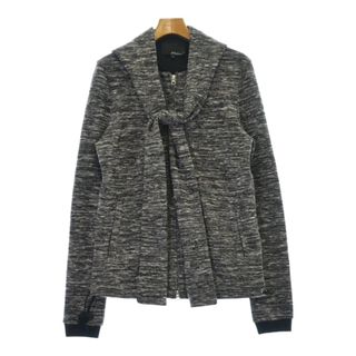 スリーワンフィリップリム(3.1 Phillip Lim)の3.1 Phillip Lim パーカー S 黒x白(総柄) 【古着】【中古】(パーカー)