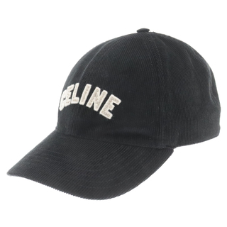 celine - CELINE セリーヌ コーデュロイベースボール帽子 ブラック 2AUX3580W