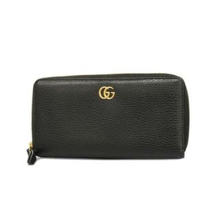 グッチ(Gucci)の【4ia0603-r】グッチ 長財布/GGマーモント/456117/レザー/ブラック/ゴールド金具 【中古】 メンズ/レディース/ユニセックス(財布)