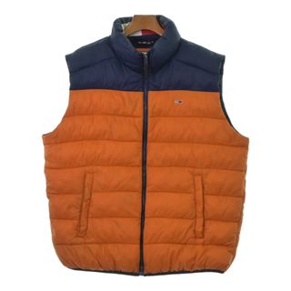 トミージーンズ(TOMMY JEANS)のTOMMY JEANS ダウンジャケット/ダウンベスト XXL オレンジ 【古着】【中古】(ダウンジャケット)