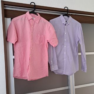 ユニクロ(UNIQLO)のメンズ　シャツ　Yシャツ　ワイシャツ　トップス　長袖　半袖　ユニクロ(Tシャツ/カットソー(七分/長袖))