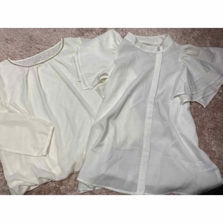 夏オフィスカジュアル 白トップスまとめ売り(Tシャツ(半袖/袖なし))
