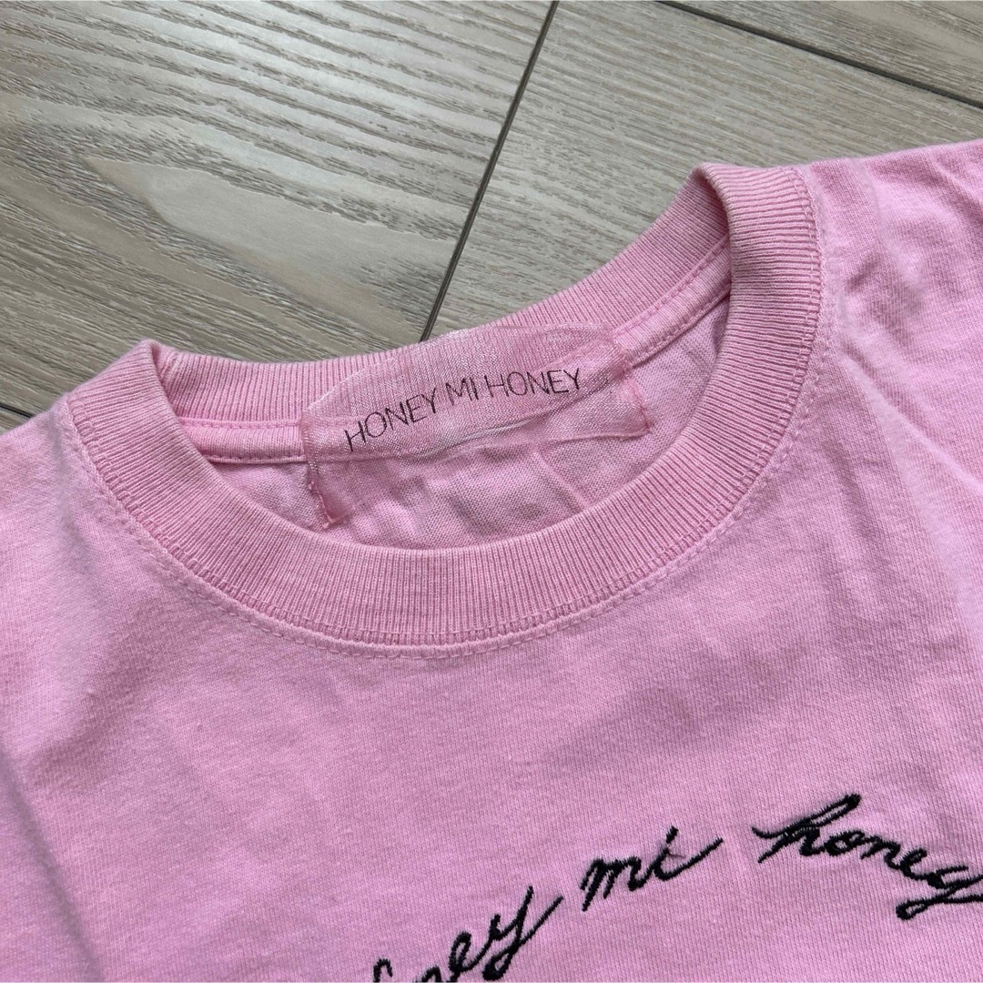 Honey mi Honey(ハニーミーハニー)のハニーミーハニー Tシャツ XS ピンク レディースのトップス(Tシャツ(半袖/袖なし))の商品写真