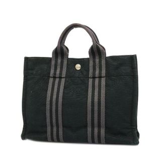 エルメス(Hermes)の【4ia0773】エルメス トートバッグ/フルートゥPM/キャンバス/ブラック/シルバー金具 【中古】 レディース(トートバッグ)