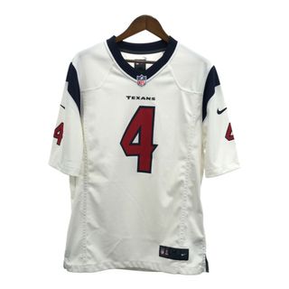 ナイキ(NIKE)のNIKE ナイキ NFL ヒューストン・テキサンズ ゲームシャツ ユニフォーム スポーツ プロチーム ホワイト (メンズ M) 中古 古着 Q5399(その他)