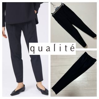 カリテ(qualite)の良品■qualite カリテ■インベル ウエストゴム テーパード パンツ 38(カジュアルパンツ)