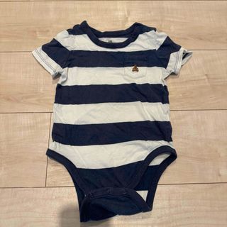 ベビーギャップ(babyGAP)のBABY GAP ブラナンベア　ボーダー　カバーオール(ロンパース)