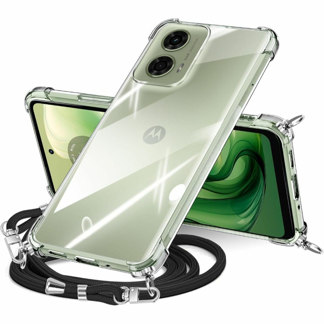 Moto G24 ケース Moto G04 ケース クリア ショルダー moto スマホ/家電/カメラのスマホアクセサリー(iPhoneケース)の商品写真