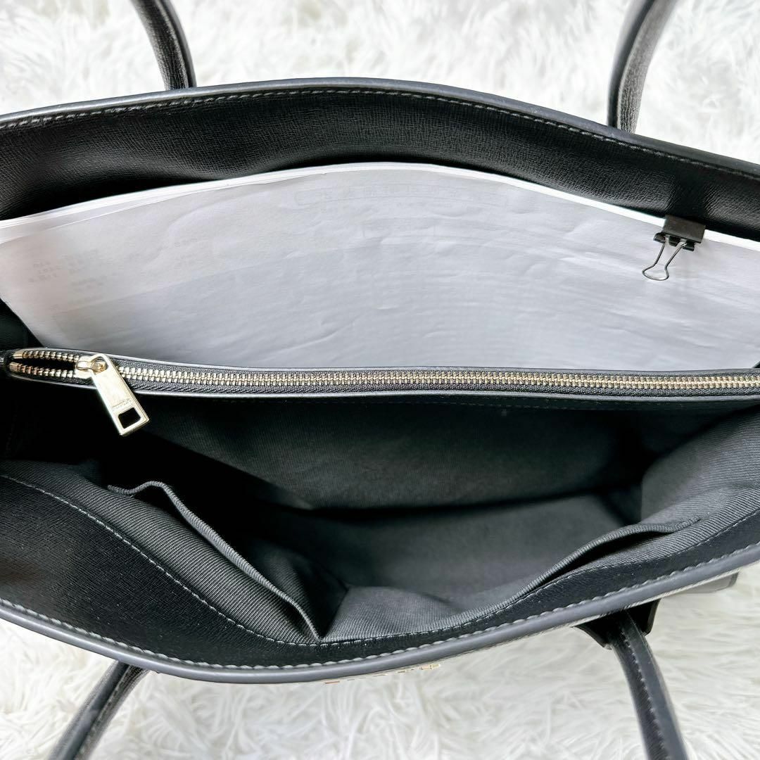 美品】 フルラ マエ トートバッグ ビジネスバッグ A4 レザー 黒 美品】 フルラ マエ トートバッグ ビジネスバッグ A4 レザー 黒