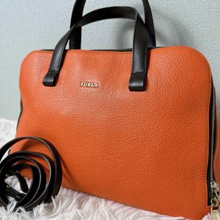 フルラ(Furla)の【美品】FURLA ハンドバッグ 2way ショルダーバッグ A4 レザー(ショルダーバッグ)