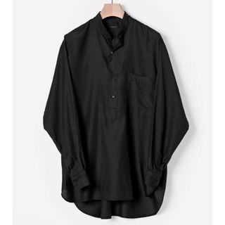 コモリ(COMOLI)の●美品【comoli】23ss ウールシルクプルオーバー チャコール サイズ3(シャツ)