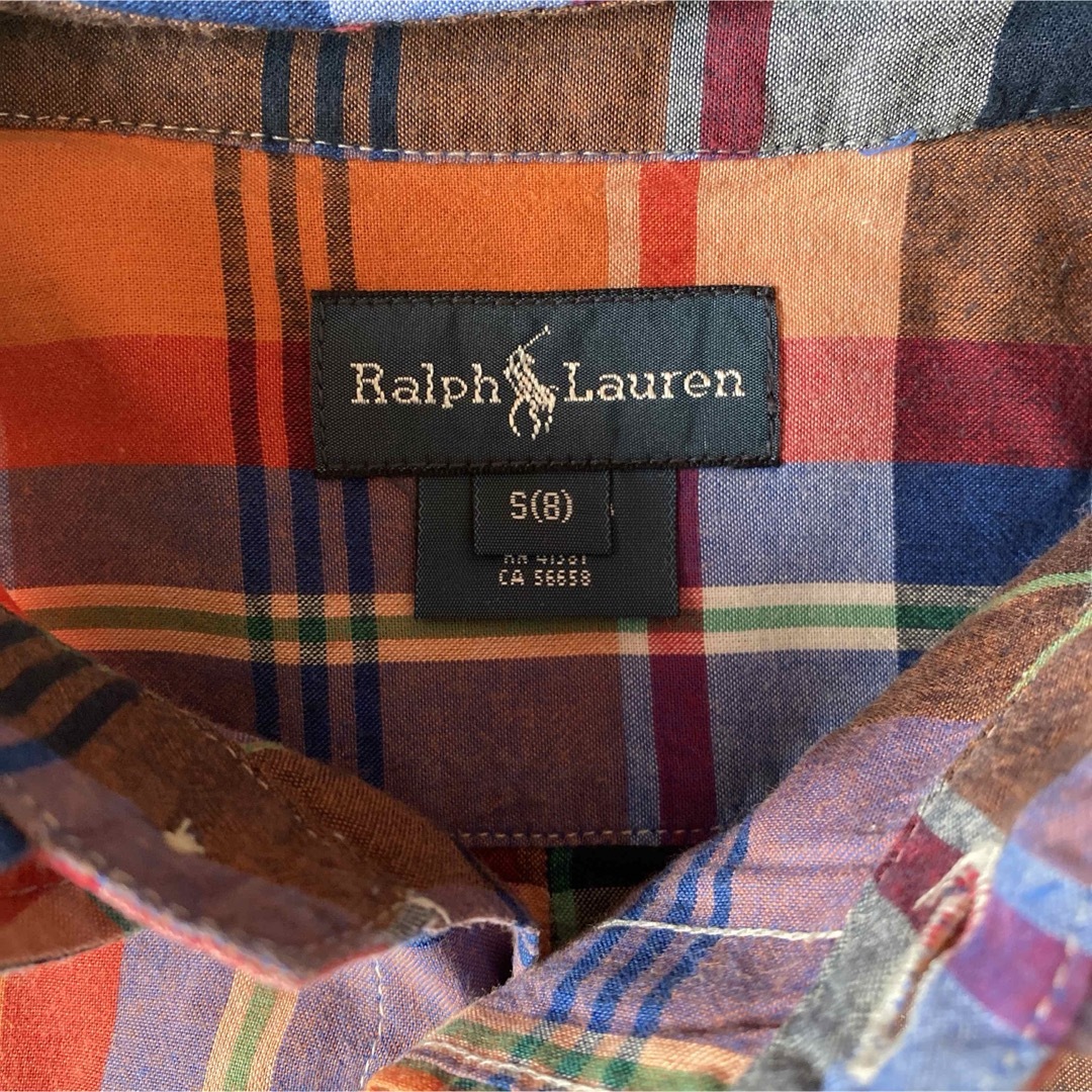 Ralph Lauren(ラルフローレン)の使用品　ラルフローレン  キッズ　男の子　ボタンダウン　半袖シャツ　140 キッズ/ベビー/マタニティのキッズ服女の子用(90cm~)(Tシャツ/カットソー)の商品写真