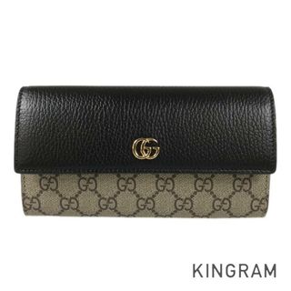 グッチ(Gucci)のグッチ GGスプリーム ダブルG レザー コンチネンタルウォレット 456116 長財布 かぶせ蓋(財布)