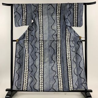 浴衣 身丈159cm 裄丈62cm 綿 名品 【中古】(浴衣)