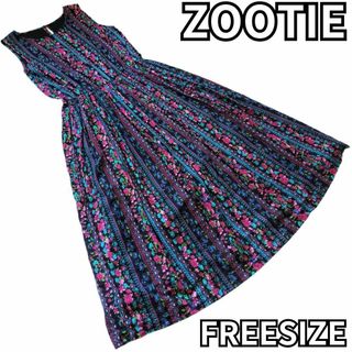 ズーティー(Zootie)の【華麗なるフローラル柄✨】　ズーティー　ワンピース 花柄 ロング(ロングワンピース/マキシワンピース)