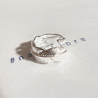 シルバーリング 925 銀 フェザー 繊細 羽根 翼 銀細工 韓国 指輪 ①(リング(指輪))