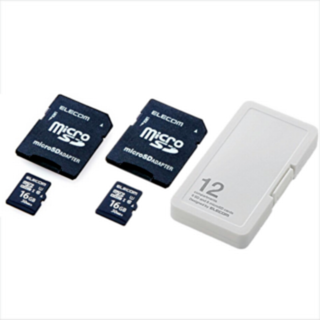 <値下げ><美品><新品><未使用>　SDカード16GB×2点　カードケース　