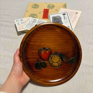 烏城彫　お盆　美品(漆芸)