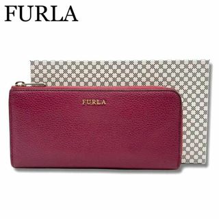 フルラ(Furla)のFURLA フルラ ピンク ボルドー ジッピー長財布 コインケース カード入れ(財布)