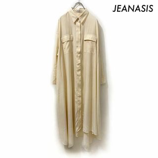 JEANASIS - JEANASIS ジーナシス★長袖シャツワンピース アシンメトリー クリーム