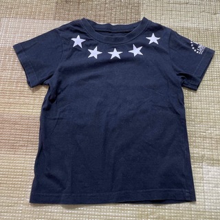 半袖シャツ　黒　星　110cm 綿100%(Tシャツ/カットソー)