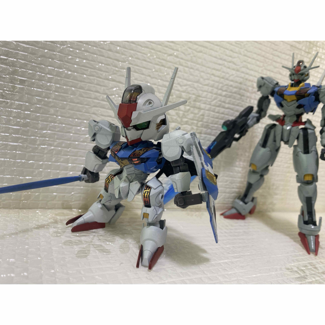 機動戦士ガンダム 水星の魔女 ガンダムエアリアル HG 全塗装完成品　ガンプラ エンタメ/ホビーのおもちゃ/ぬいぐるみ(模型/プラモデル)の商品写真